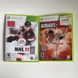 NHL 11 and Major League Baseball 2K11 Xbox 360 Games